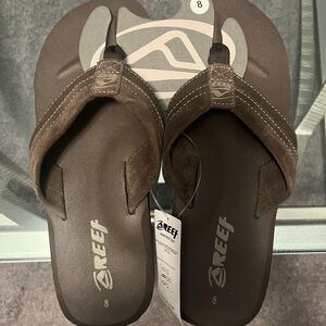 Mens Reef sandals, size 8.  Dark brown Stuyak.  New with tags.